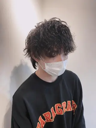 メンズ 波巻きスパイラル/ メンズパーマ/ゆうひのヘアスタイル