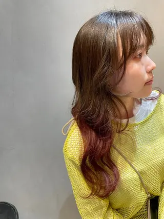 ロング カラー LEAPS adore都島店所属・みゆう 都島/透明感のヘアスタイル