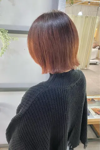 ミディアム カラー 菊地 紗矢のヘアスタイル