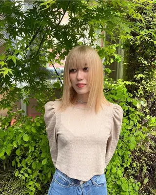 ショート カラー dao/ミルクティー /ブラウン/ブロンドのヘアスタイル