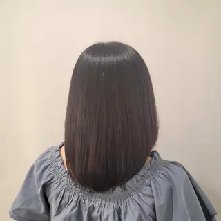 ミディアム カットモデル/ セット/宮里心香のヘアスタイル