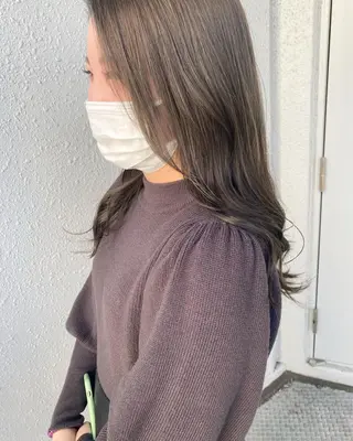 ロング カラー 後藤紗英/髪質改善 /オリーブベージュのヘアスタイル