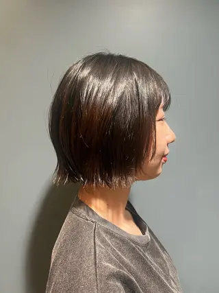 ミディアム カラー れいな🌼 ボブ・艶カラー🌼のヘアスタイル