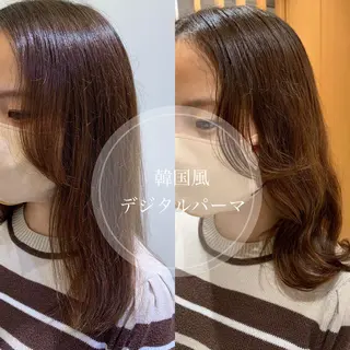 ロング パーマ 韓国風ヘア🐰 長谷川のヘアスタイル