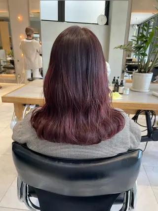 ミディアム カラー ヘアアレンジ 艶髪/レイヤーカット 🐣misakiのヘアスタイル