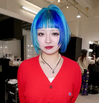 ミディアム カラー こだわりハイトーン/ ケアブリーチ/岸のヘアスタイル