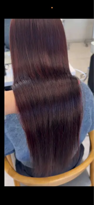 セミロング カラー 名古屋／ブリーチ無し カラー／小顔カットのヘアスタイル