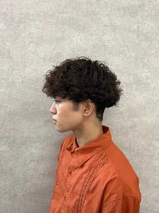 ショート カラー パーマ ヘアアレンジ メンズ キッズ ネイル マツエク・マツパ アイブロウ 🔥メンズパーマ🔥 菅原楓のヘアスタイル