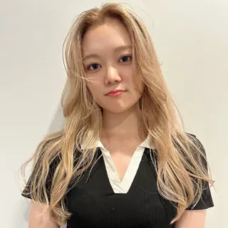 カラー ブリーチモデル/栄/ さあらのヘアスタイル