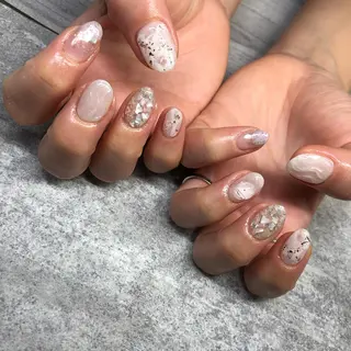 ロング カラー ヘアアレンジ キッズ ネイル マツエク・マツパ 福田 加奈のネイルデザイン