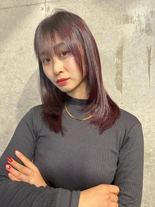 セミロング カラー fullbloom hair&spa所属・DAIKIベージュ 🍂レイヤーカットのヘアスタイル