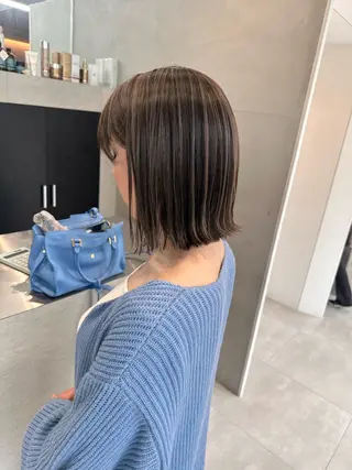 ミディアム カラー 染谷 遥花のヘアスタイル