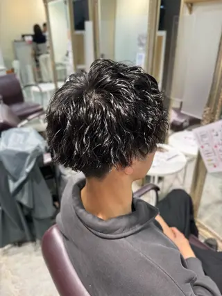 ショート パーマ AMRITA所属・men'sｶｯﾄ ﾊﾟｰﾏ🫧ｼｵﾝのヘアスタイル