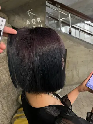 ミディアム カラー 新倉 あかねのヘアスタイル