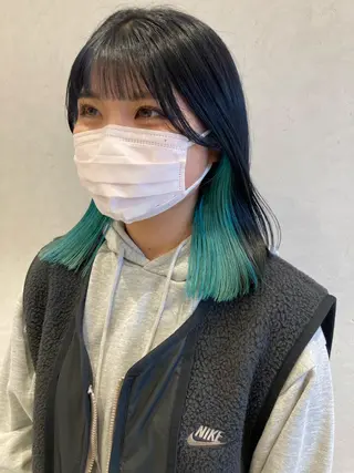 ミディアム カラー nono/パーマ /顔まわりカット🐈のヘアスタイル