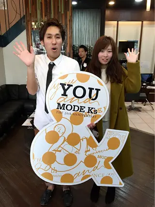 セミロング カラー パーマ ヘアアレンジ ナガイ ユウキのヘアスタイル