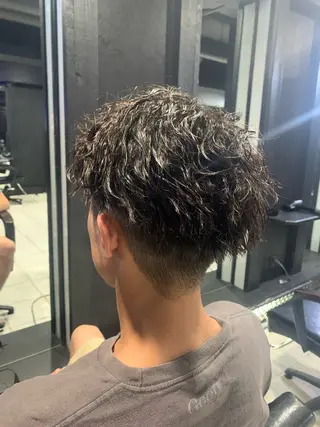 ショート メンズ メンズパーマ/難波/ 心斎橋　室園亮佑のヘアスタイル