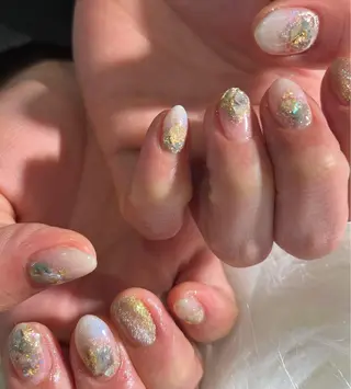 ミディアム ネイル アイブロウ MKY salonのネイルデザイン