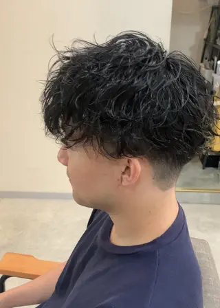 ショート メンズ パーマ クセを最大限に活かす メンズパーマ奈良大祐のヘアスタイル