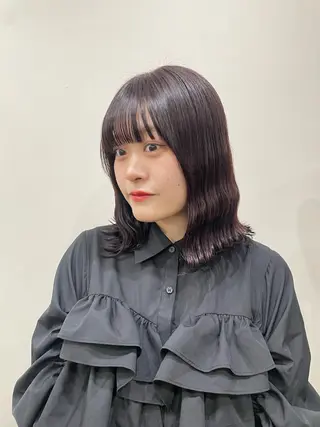 ミディアム カラー 韓国風パーマ/ヘア セット/店長みづきのヘアスタイル