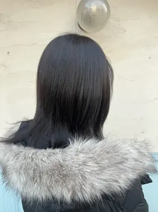 セミロング カラー 木 村のヘアスタイル