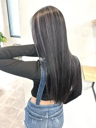 ロング カラー シール、 ハネエクステのヘアスタイル