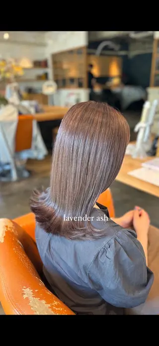 セミロング カラー 髪質改善カラー ブラウン🤎YUMEのヘアスタイル