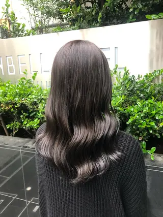 ミディアム カラー ボブ/縮毛矯正/ レイヤー/塚田のヘアスタイル