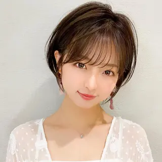 ショート カラー パーマ モテ髪×トレンド💕 小顔レイヤー 金井のヘアスタイル