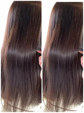 ロング 髪質改善 上品艶感カラーのヘアスタイル