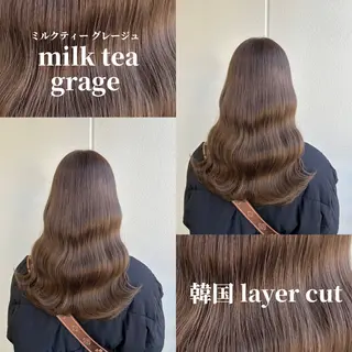 ロング カラー ヘアアレンジ 《暖色/韓国hair 》🇰🇷桑原ユキネのヘアスタイル