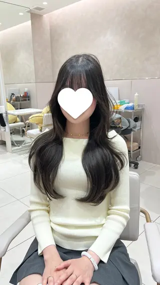 ロング 透明感カラー/似合わ せ前髪/柴田礼空のヘアスタイル