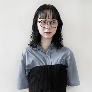 ミディアム 小山夕稀/ニュアンス パーマ/新城のヘアスタイル