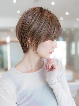 ショート カラー 韓国レイヤー🇰🇷 韓国研修◎渋谷カイトのヘアスタイル