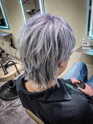 ショート パーマ メンズ 🍎ハッシュカット× 髪質改善🍎カイトのヘアスタイル