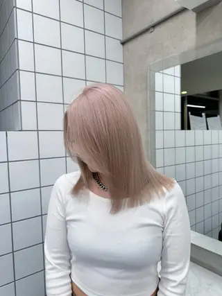 ミディアム カラー ヘアアレンジ Over hair所属・Over hair_ misakiのヘアスタイル