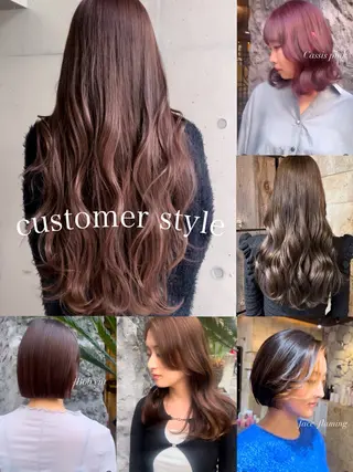 セミロング カラー ヘアアレンジ 名駅/垢抜けカラー/ 髪質改善/リナ♡のヘアスタイル