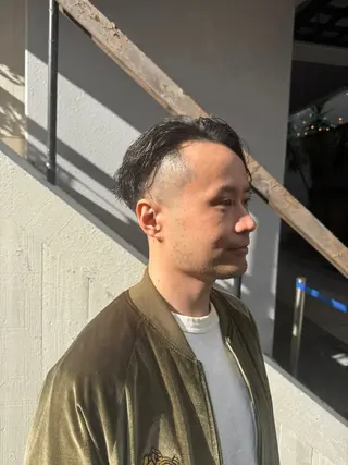 ショート パーマ メンズ スキンフェード/パー マ/須田陸斗のヘアスタイル