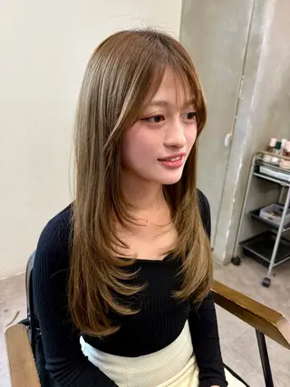 ロング カラー 色気レイヤー& ショートはお任せ🌟のヘアスタイル