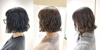 ショート パーマ トリコヘアサロン 新井千智のヘアスタイル