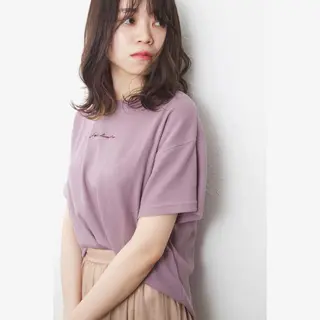 セミロング カラー fio マナミのヘアスタイル