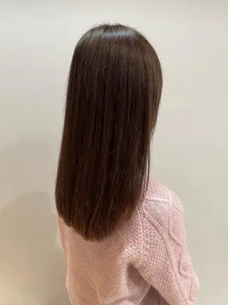 ロング 髪質改善✨透明感カラ ー🌈シエルブルーのヘアスタイル