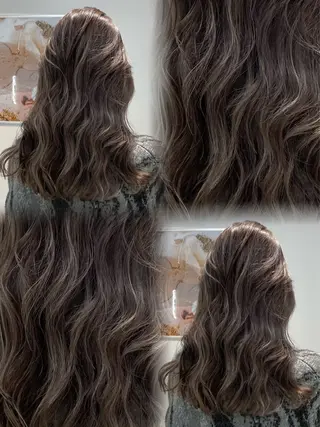 セミロング カラー ✨レイヤーカット 海外ヘア/原宿✨のヘアスタイル