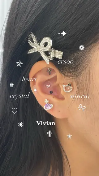 マツエク・マツパ N〜Nail&Eyelashサロン〜所属・💎N💎アイ&耳. ボディージュエリーのマツエク・マツパデザイン