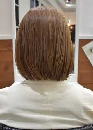 ミディアム カラー レイヤーボブ/ 艶カラー/サナ🌼のヘアスタイル