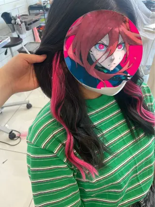 セミロング 韓国カラー／エクステ 松戸梨杏のヘアスタイル