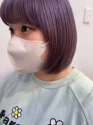 ミディアム カラー silo所属・silo MOKA 顔周りカット🦦のヘアスタイル
