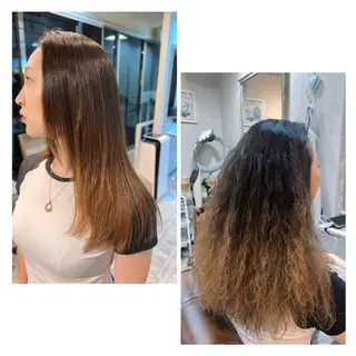 セミロング 《酸性》矯正特化 SHIN亀井 真のヘアスタイル