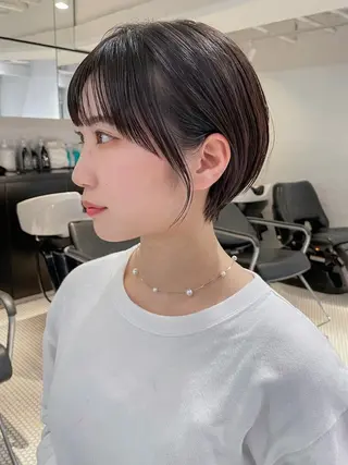 ショート カラー パーマ ヘアアレンジ ITbyALBUM 中野店のヘアスタイル