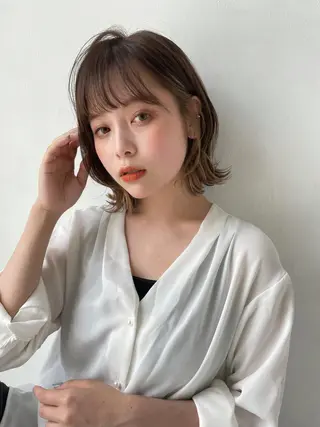 ショート カラー 宮澤  タケル ミディアムヘアのヘアスタイル